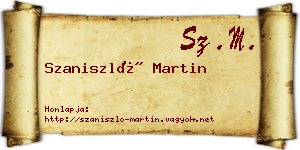 Szaniszló Martin névjegykártya